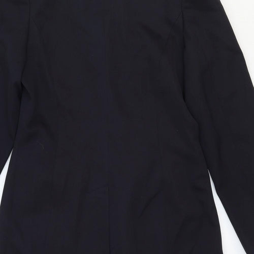Woolf Europe Womens Blue Overcoat Coat Size 4 Button