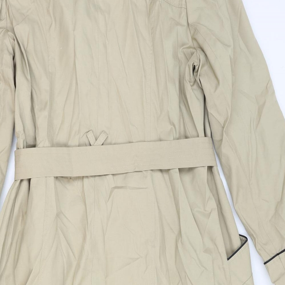 TU Womens Beige Trench Coat Coat Size 20 Button