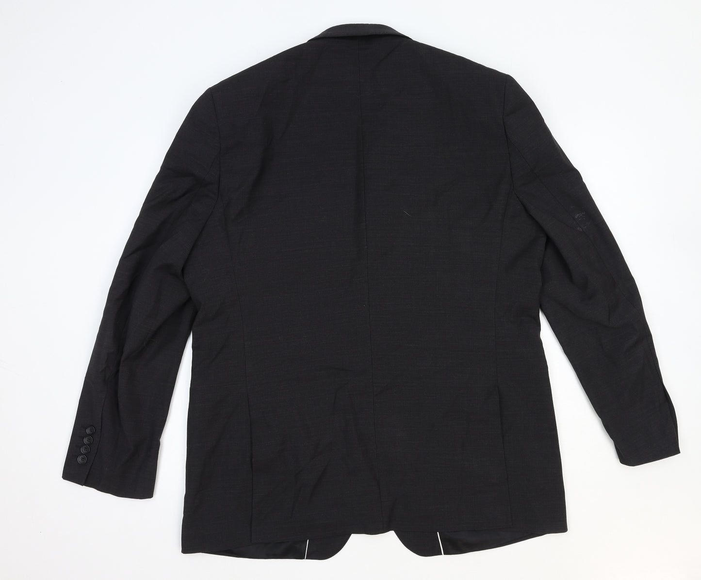 Moss 1851 Mens Black Wool Jacket Blazer Size XL Regular