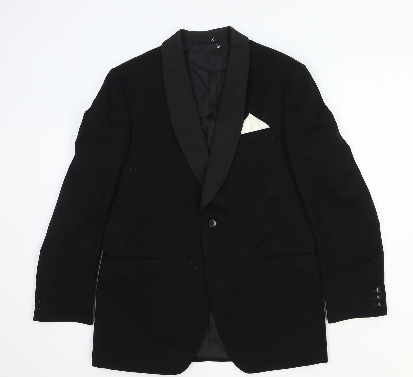 Berwin Mens Black Wool Jacket Blazer Size L Regular