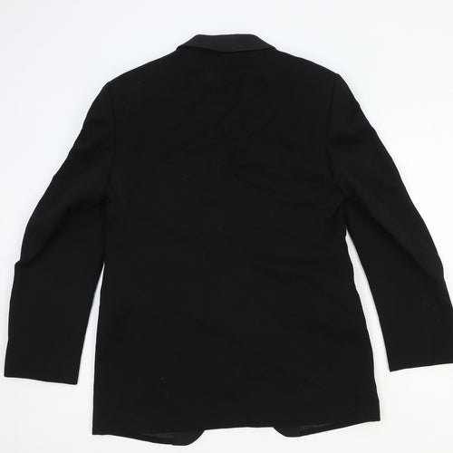Berwin Mens Black Wool Jacket Blazer Size L Regular