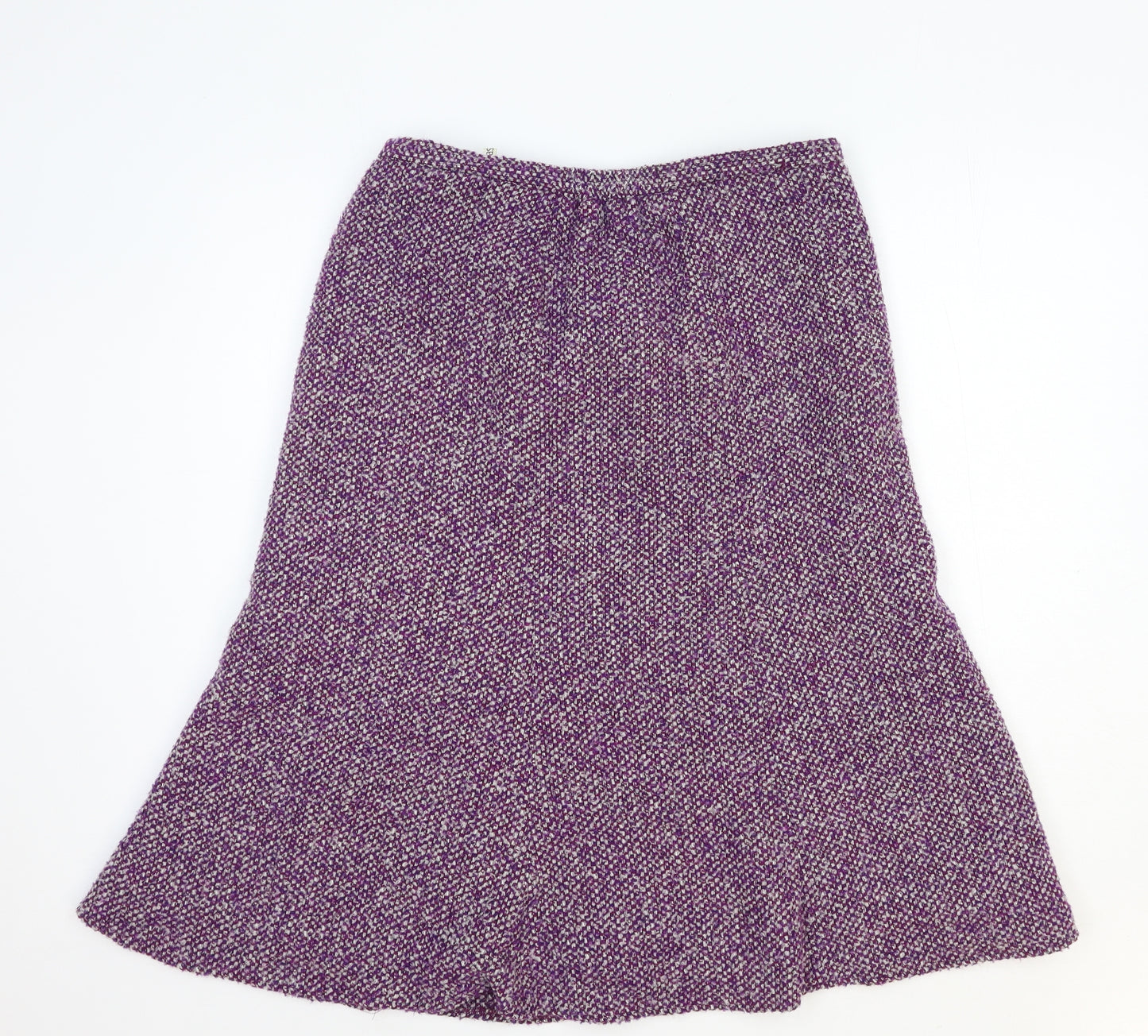 Eastex Womens Purple Acrylic Swing Skirt Size 14 Zip