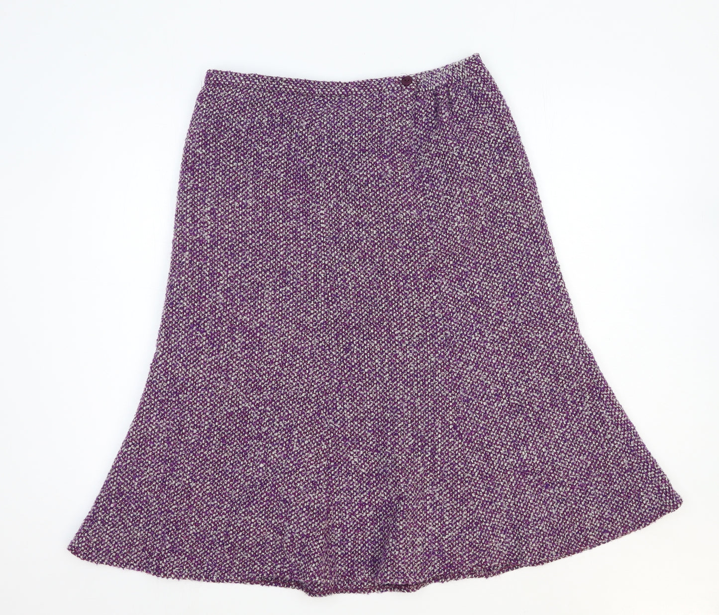 Eastex Womens Purple Acrylic Swing Skirt Size 14 Zip