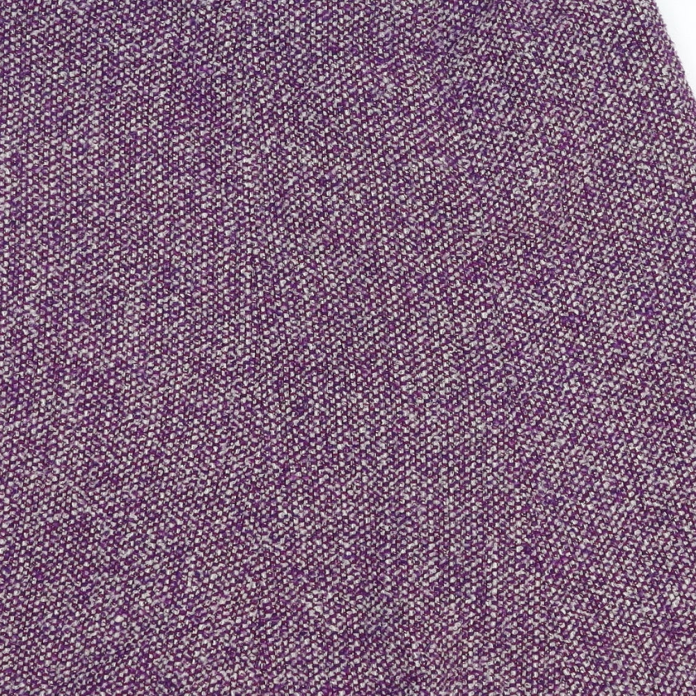 Eastex Womens Purple Acrylic Swing Skirt Size 14 Zip