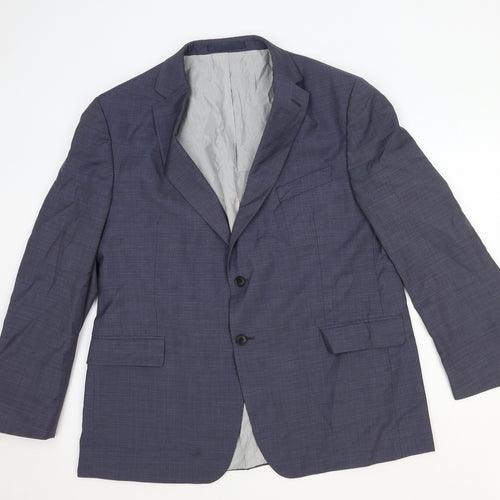 Marks and Spencer Mens Grey Wool Jacket Blazer Size M Regular