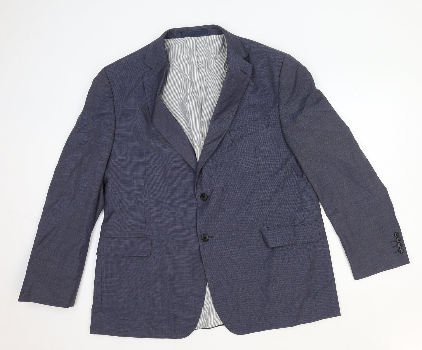 Marks and Spencer Mens Grey Wool Jacket Blazer Size M Regular
