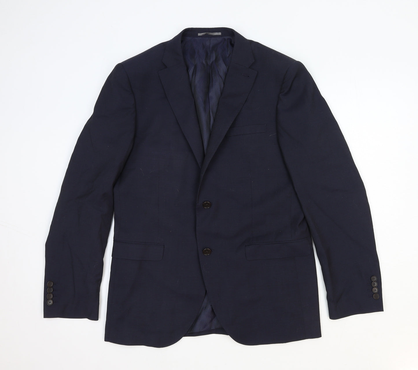 NEXT Mens Blue Polyester Jacket Blazer Size L Regular