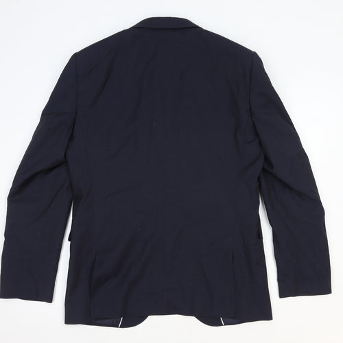 NEXT Mens Blue Polyester Jacket Blazer Size L Regular