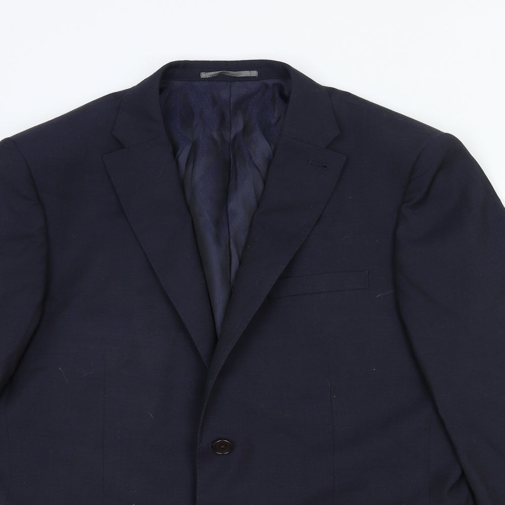NEXT Mens Blue Polyester Jacket Blazer Size L Regular