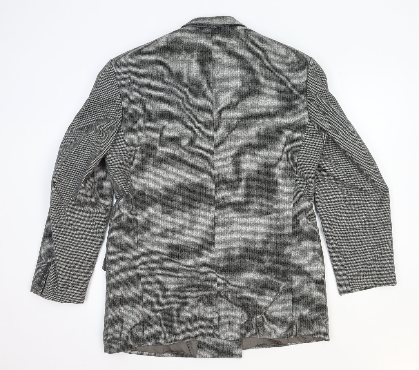 NEXT Mens Grey Plaid Wool Jacket Blazer Size L Regular