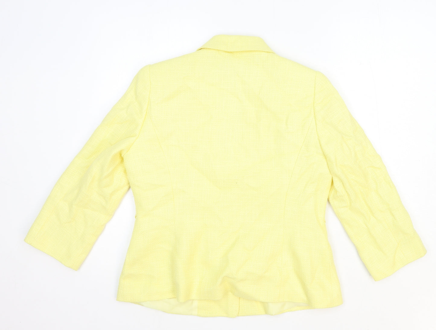 Precis Womens Yellow Viscose Jacket Blazer Size 12
