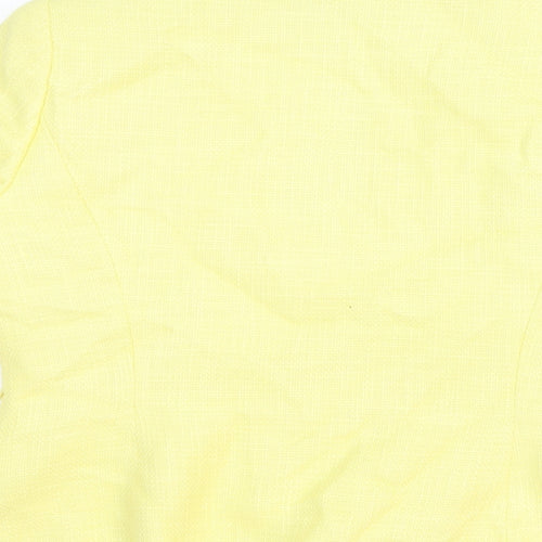 Precis Womens Yellow Viscose Jacket Blazer Size 12