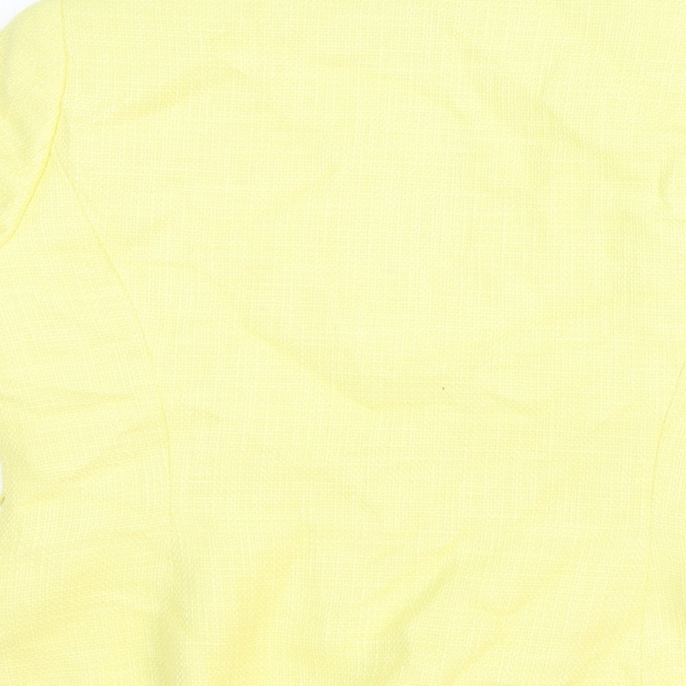 Precis Womens Yellow Viscose Jacket Blazer Size 12