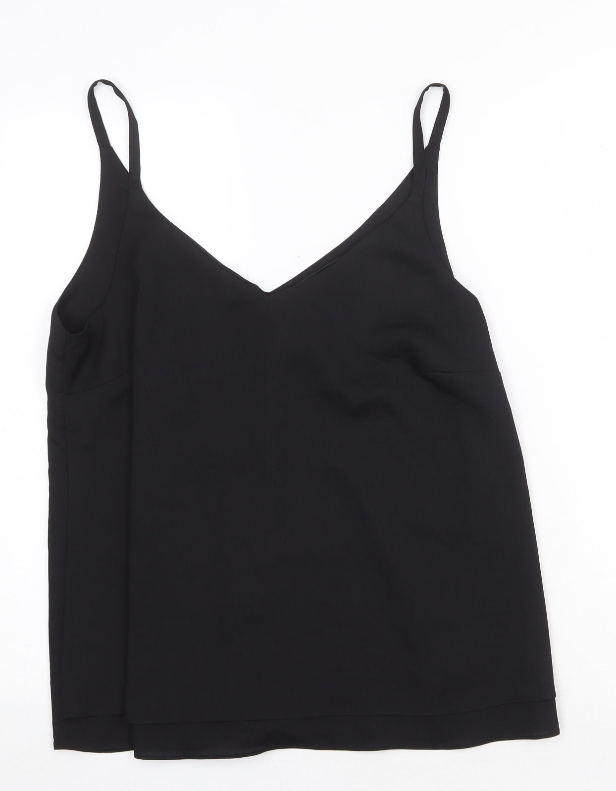 George Womens Black Polyester Camisole Tank Size 14 V-Neck