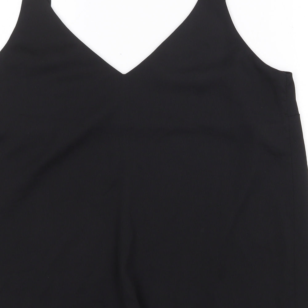 George Womens Black Polyester Camisole Tank Size 14 V-Neck