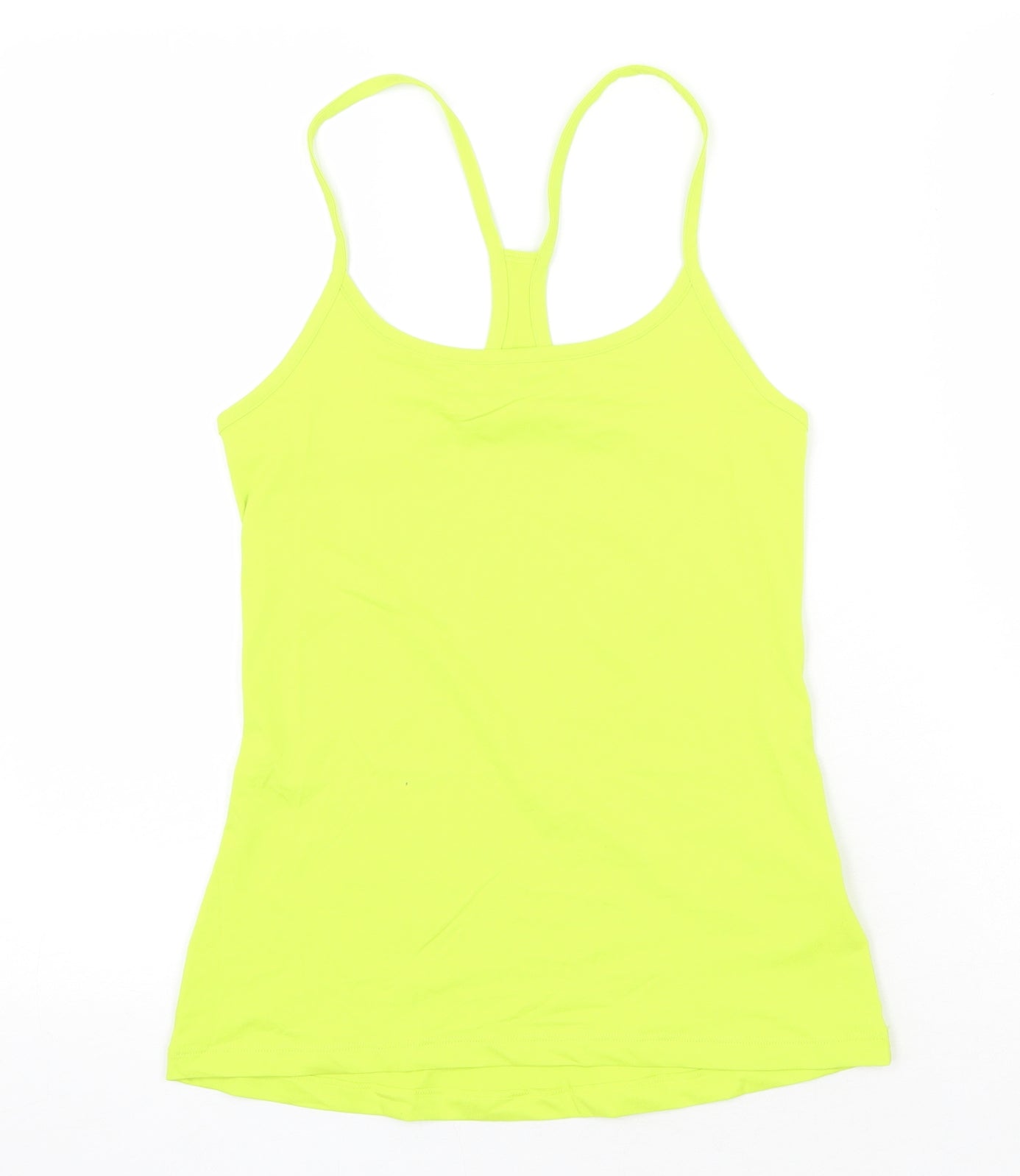 Marks and Spencer Womens Green Polyester Basic Tank Size 8 Scoop Neck - Racerback