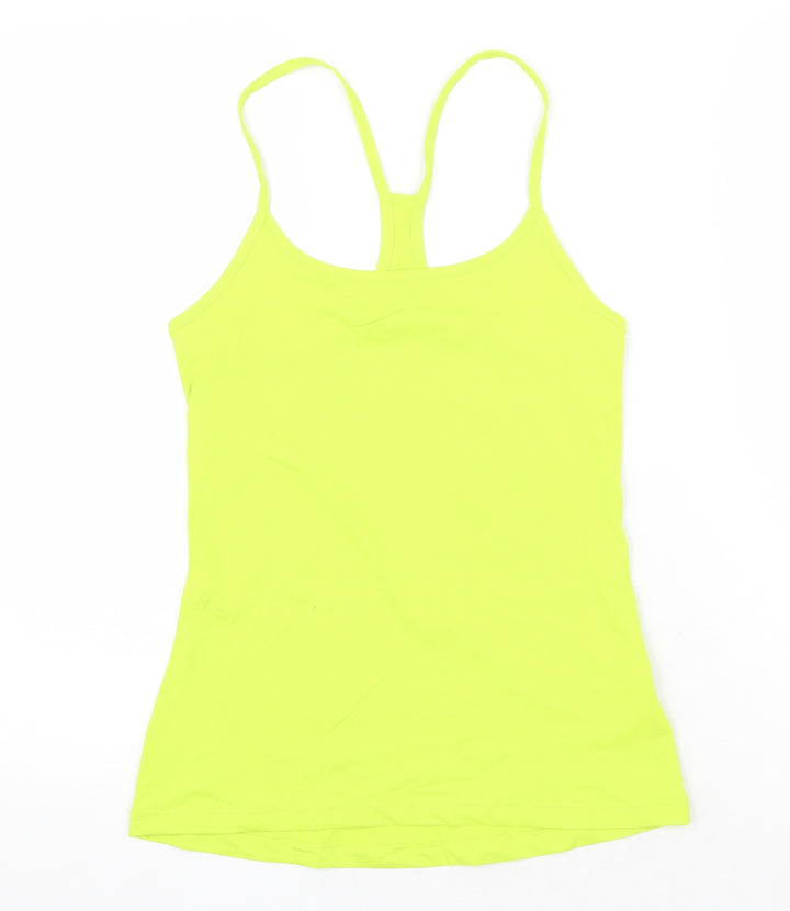 Marks and Spencer Womens Green Polyester Basic Tank Size 8 Scoop Neck - Racerback