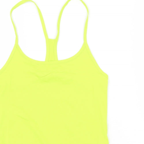 Marks and Spencer Womens Green Polyester Basic Tank Size 8 Scoop Neck - Racerback