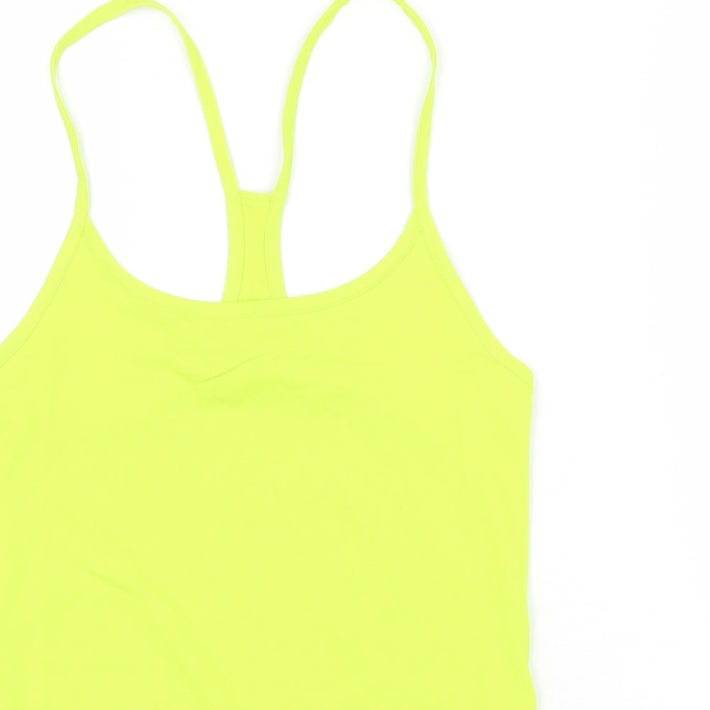 Marks and Spencer Womens Green Polyester Basic Tank Size 8 Scoop Neck - Racerback