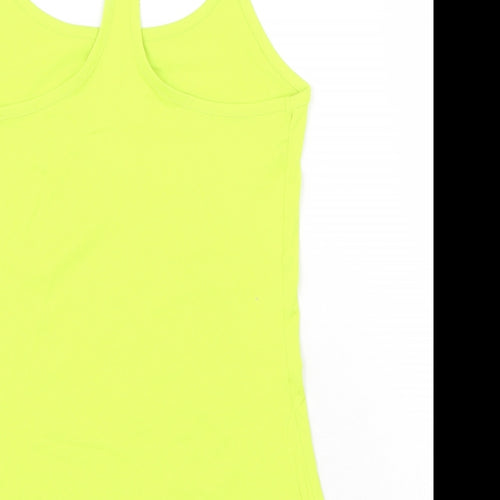 Marks and Spencer Womens Green Polyester Basic Tank Size 8 Scoop Neck - Racerback