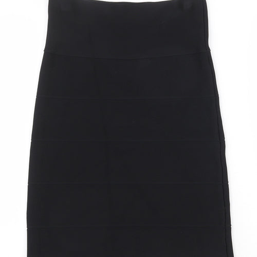 John Lewis Womens Black Viscose Straight & Pencil Skirt Size 10