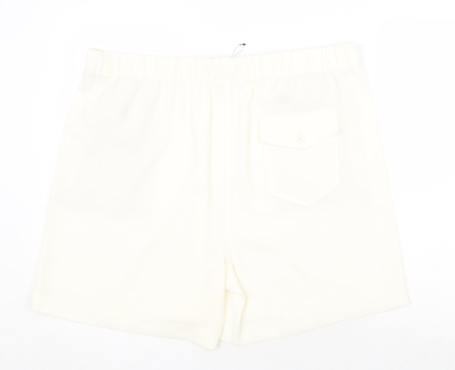 Marks and Spencer Womens Ivory Polyester Basic Shorts Size 20 Regular Pull On