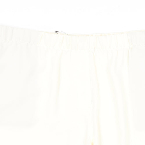Marks and Spencer Womens Ivory Polyester Basic Shorts Size 20 Regular Pull On