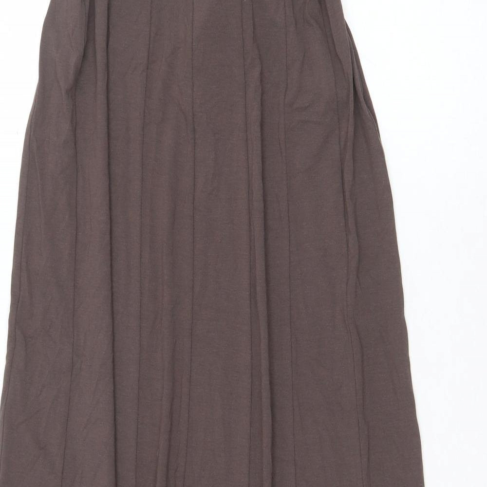 Per Una Womens Brown Viscose Swing Skirt Size 8 Tie