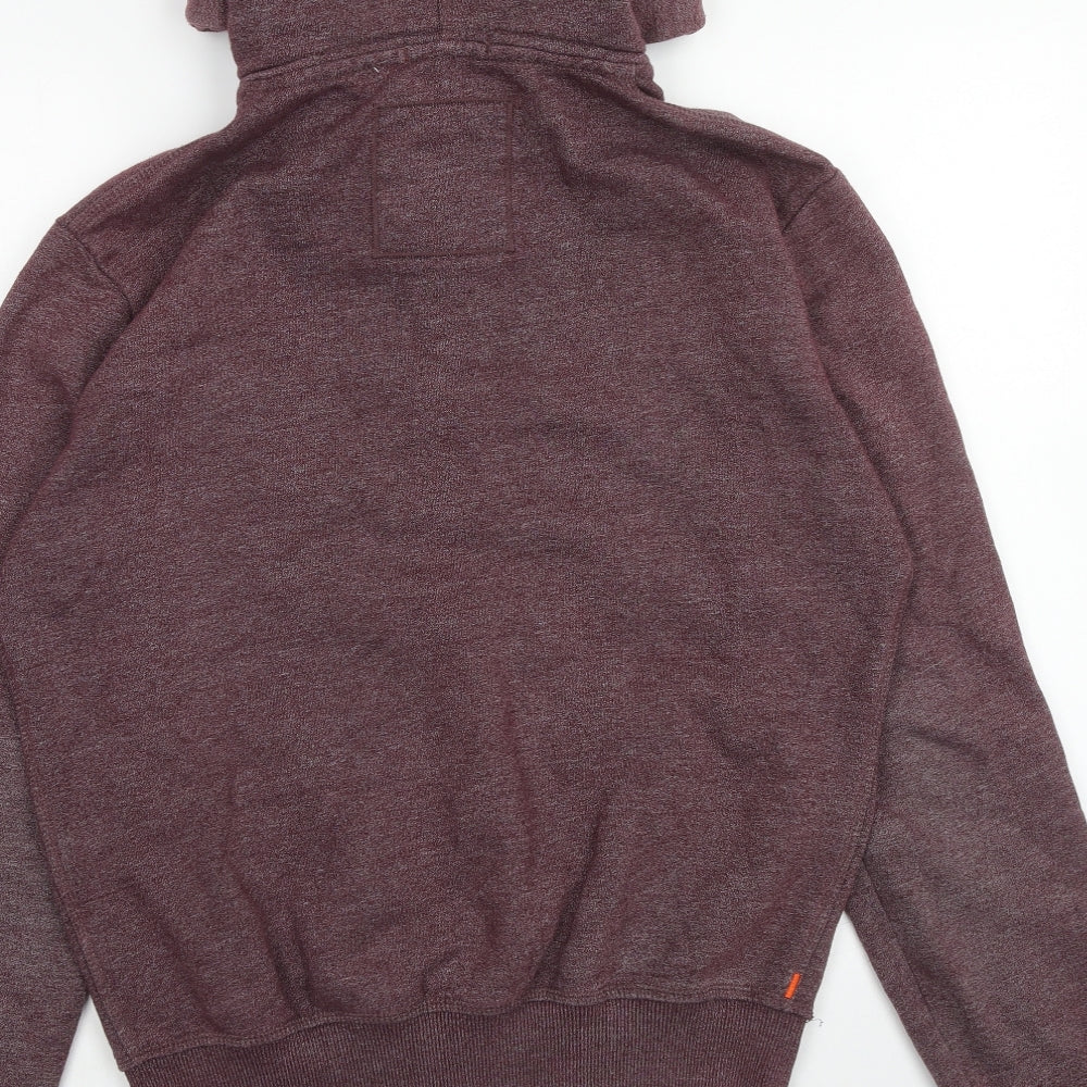 Superdry Mens Purple Cotton Full Zip Hoodie Size M
