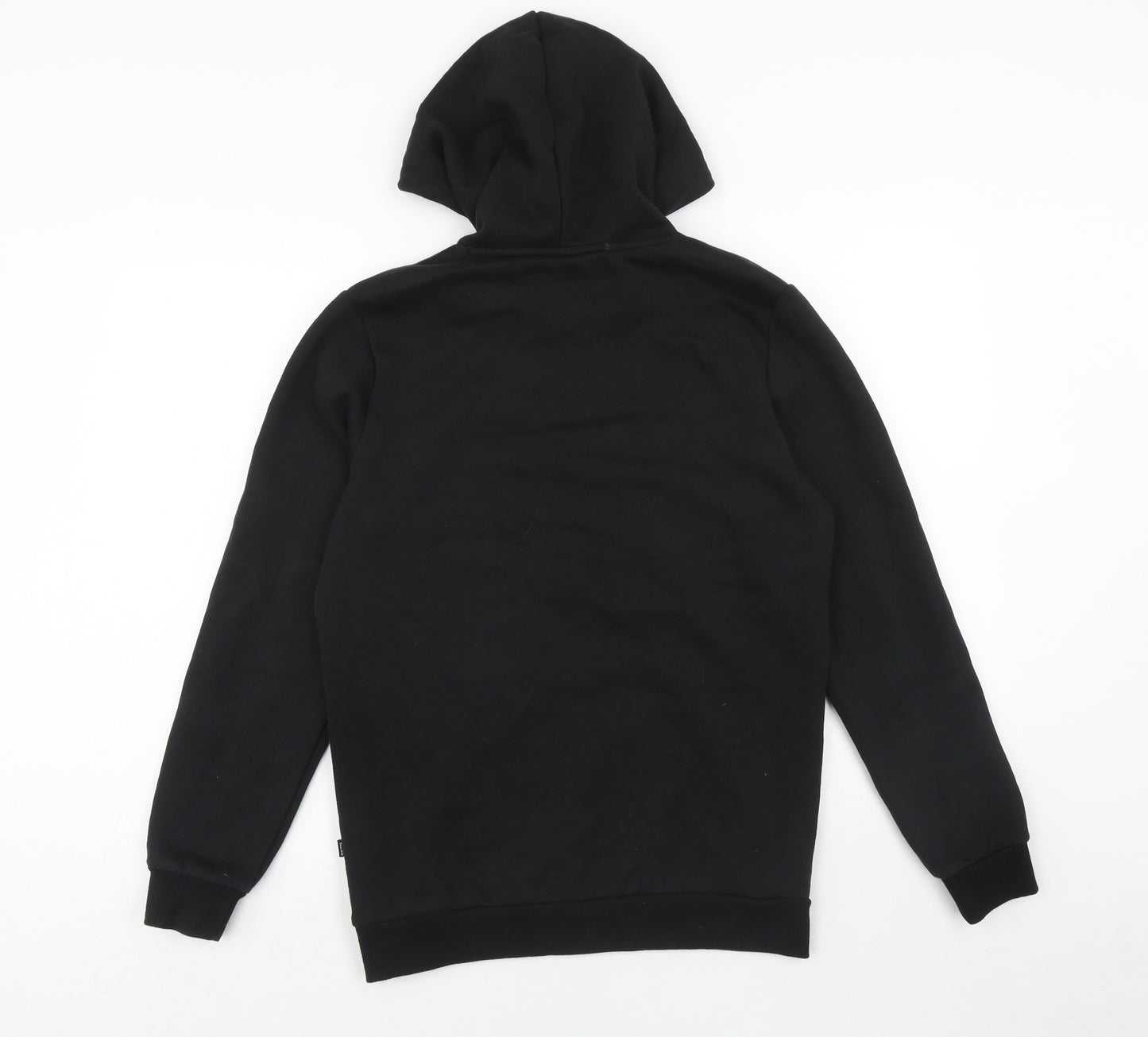 PUMA Mens Black Cotton Pullover Hoodie Size S