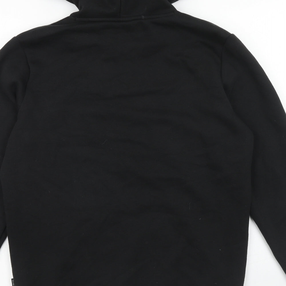 PUMA Mens Black Cotton Pullover Hoodie Size S