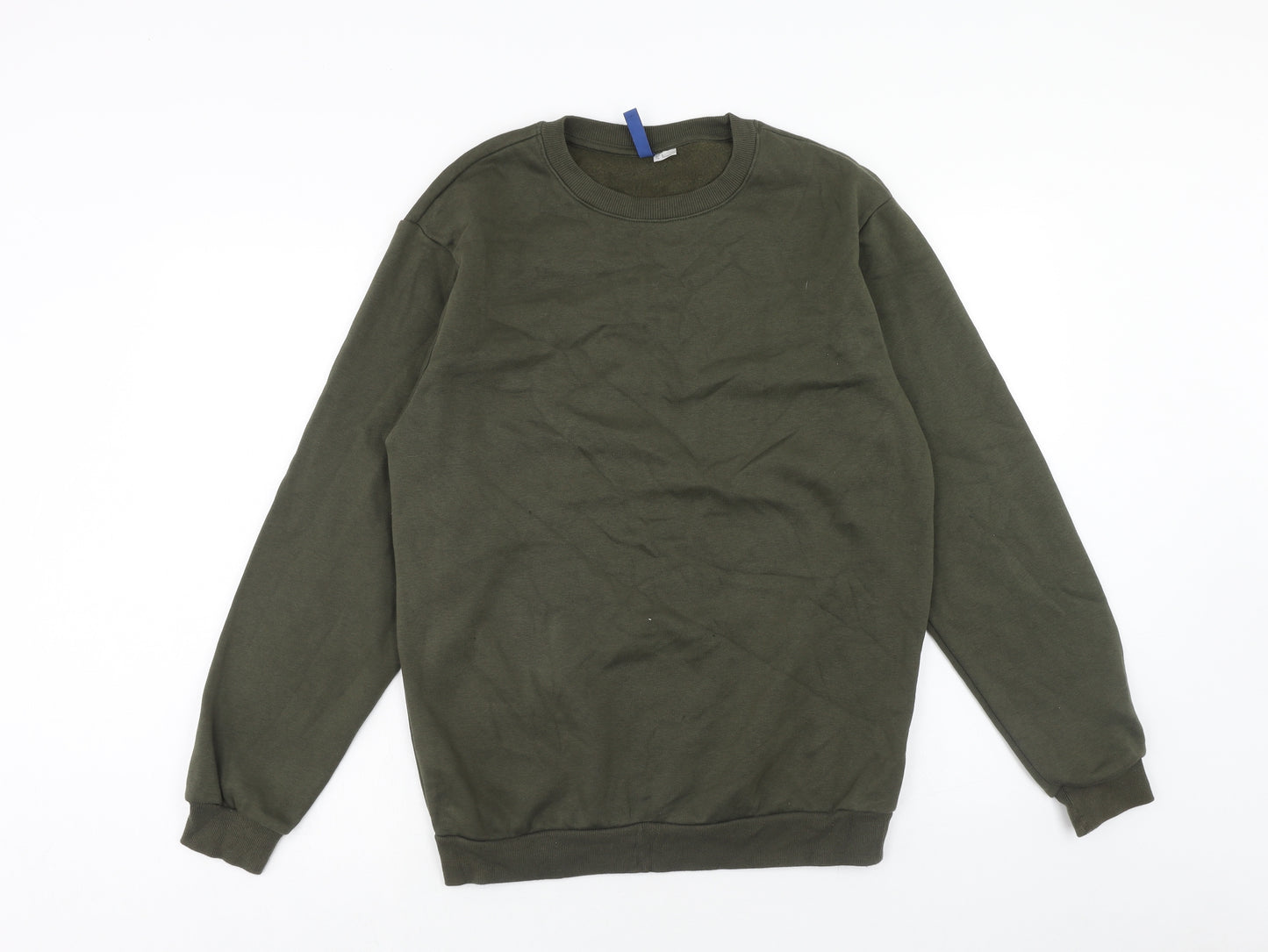 H&M Mens Green Cotton Pullover Sweatshirt Size S
