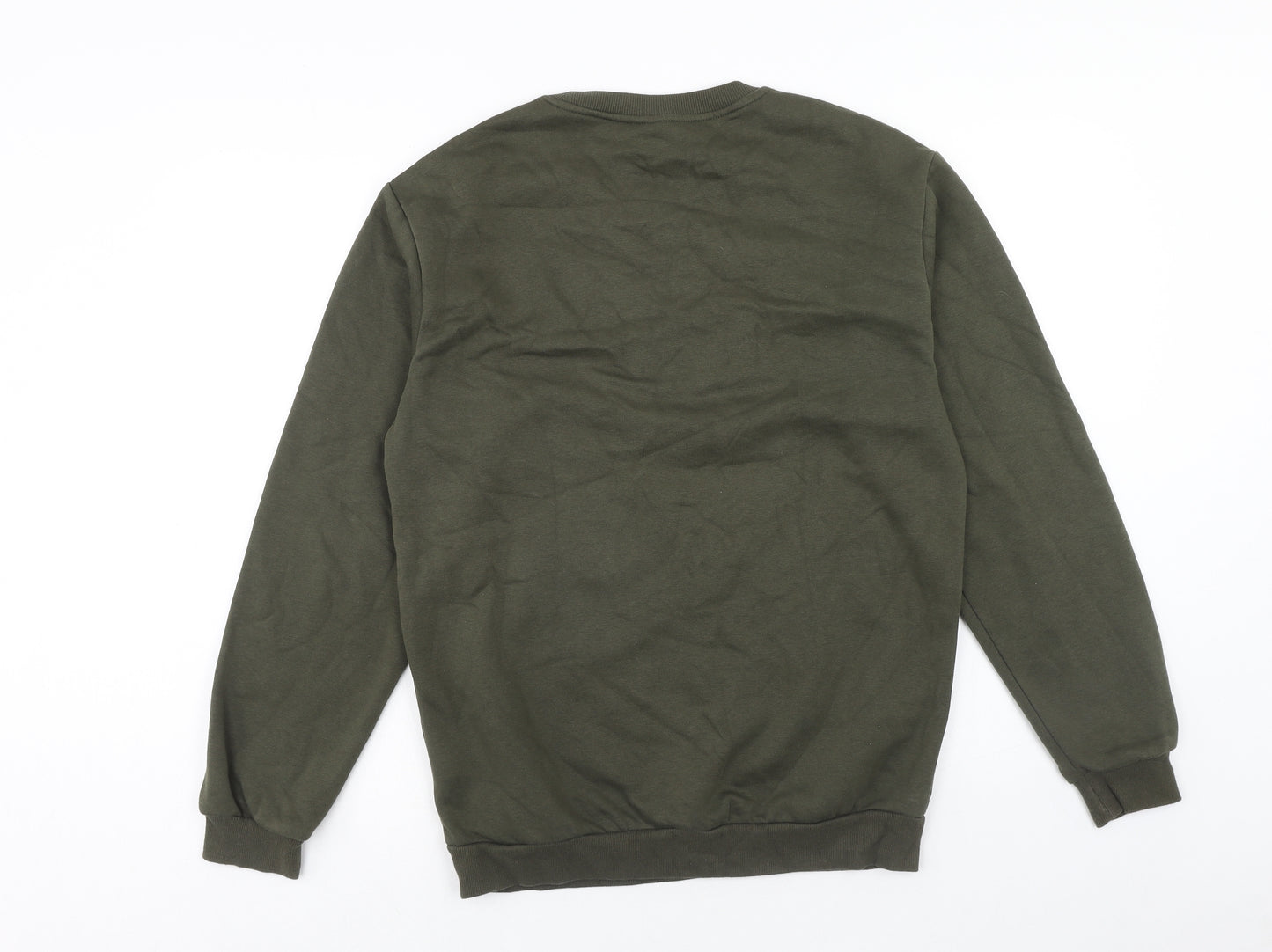 H&M Mens Green Cotton Pullover Sweatshirt Size S