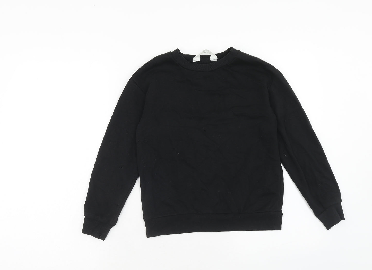 H&M Boys Black Cotton Pullover Sweatshirt Size 8-9 Years Pullover - Size 8-10