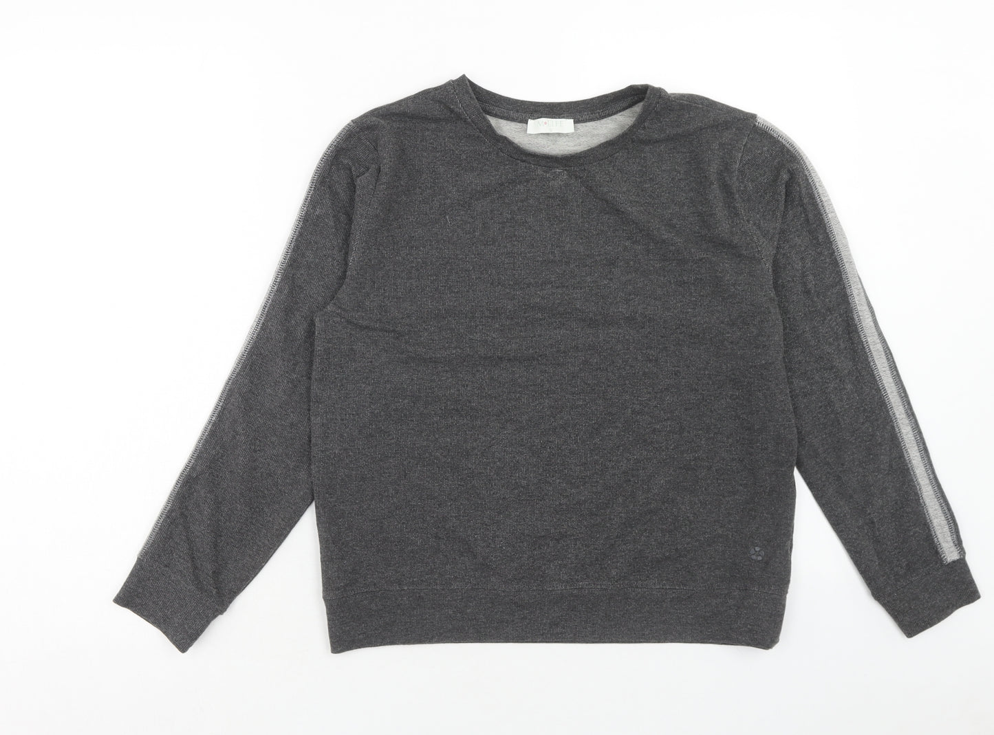 M Life Womens Grey Cotton Pullover Sweatshirt Size S Pullover