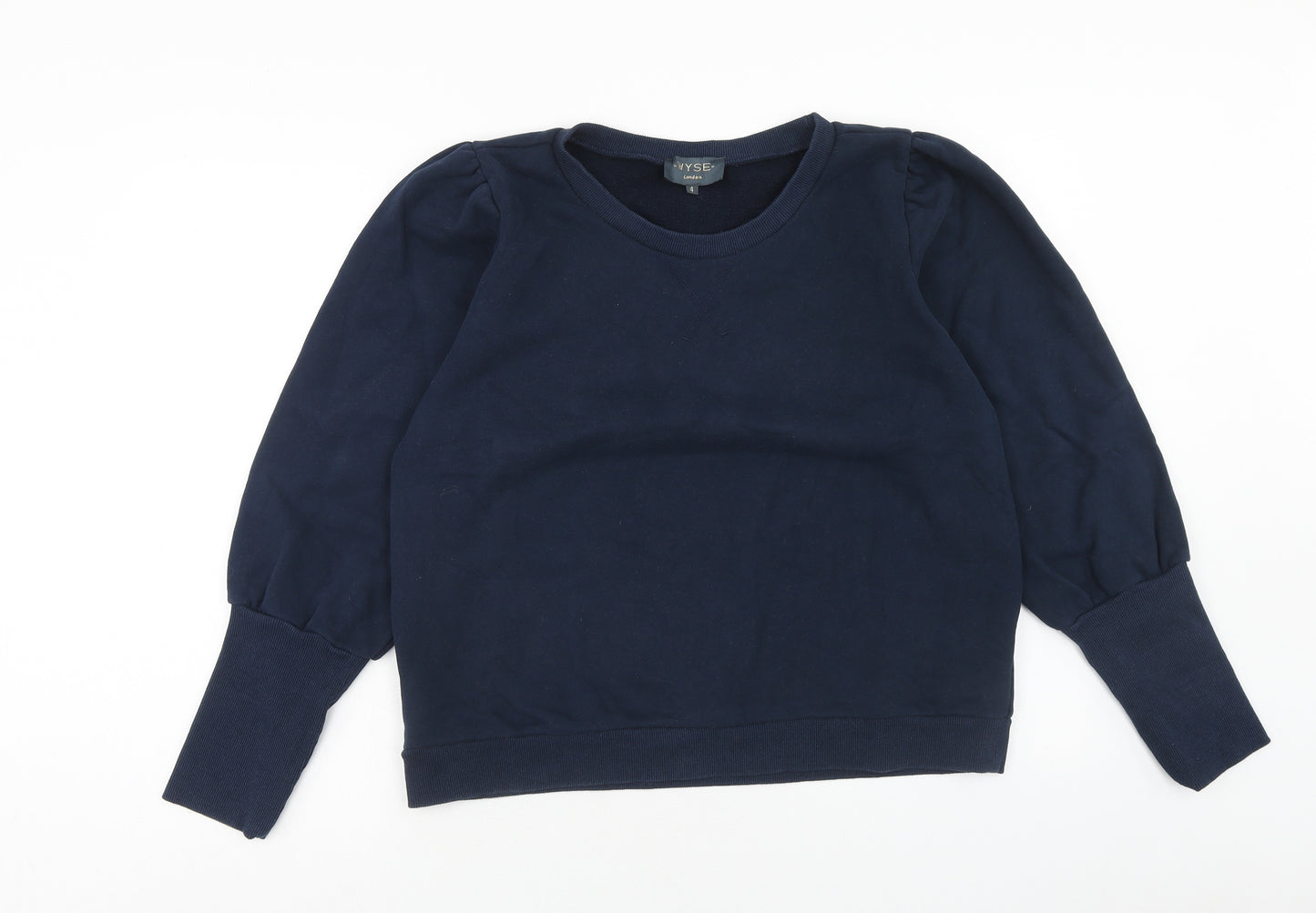 Wyse Womens Blue Cotton Pullover Sweatshirt Size L Pullover