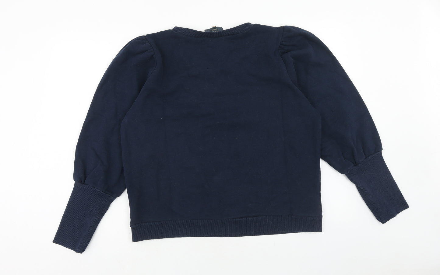 Wyse Womens Blue Cotton Pullover Sweatshirt Size L Pullover