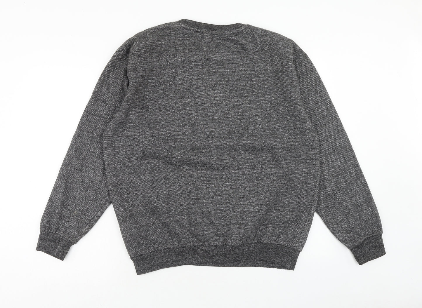 Donnay Mens Grey Round Neck Polyester Pullover Jumper Size M Long Sleeve