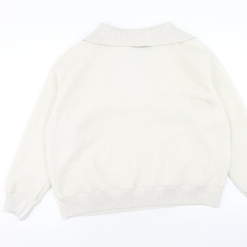 Marks and Spencer Womens White Polyester Pullover Sweatshirt Size XL Zip