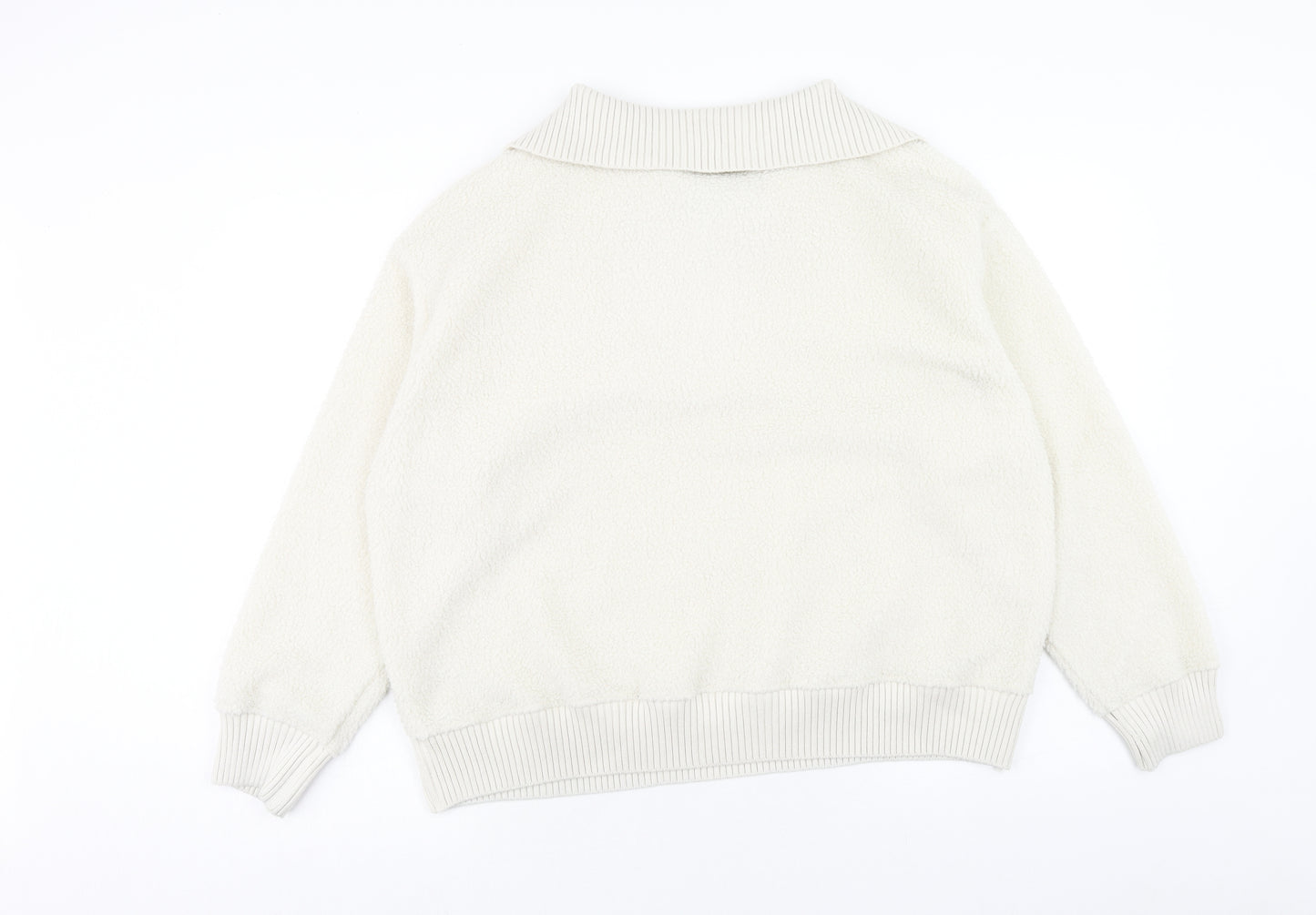 Marks and Spencer Womens White Polyester Pullover Sweatshirt Size XL Zip