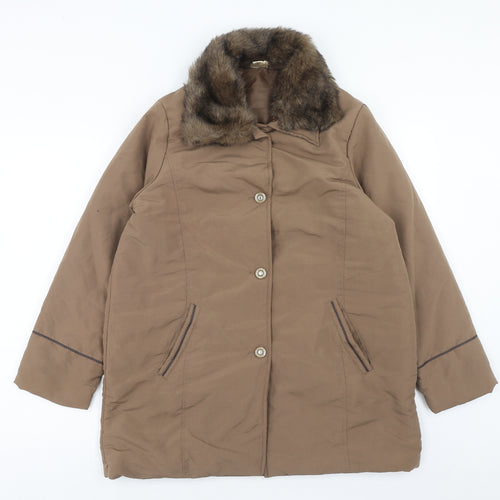 Claire Neuville Womens Brown Jacket Size 14 Zip
