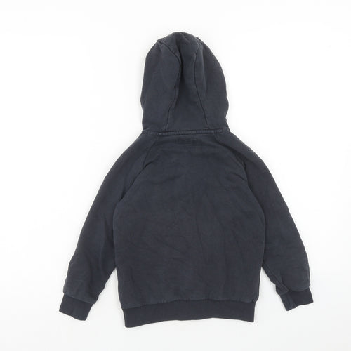 NEXT Boys Black Cotton Full Zip Hoodie Size 6 Years Zip