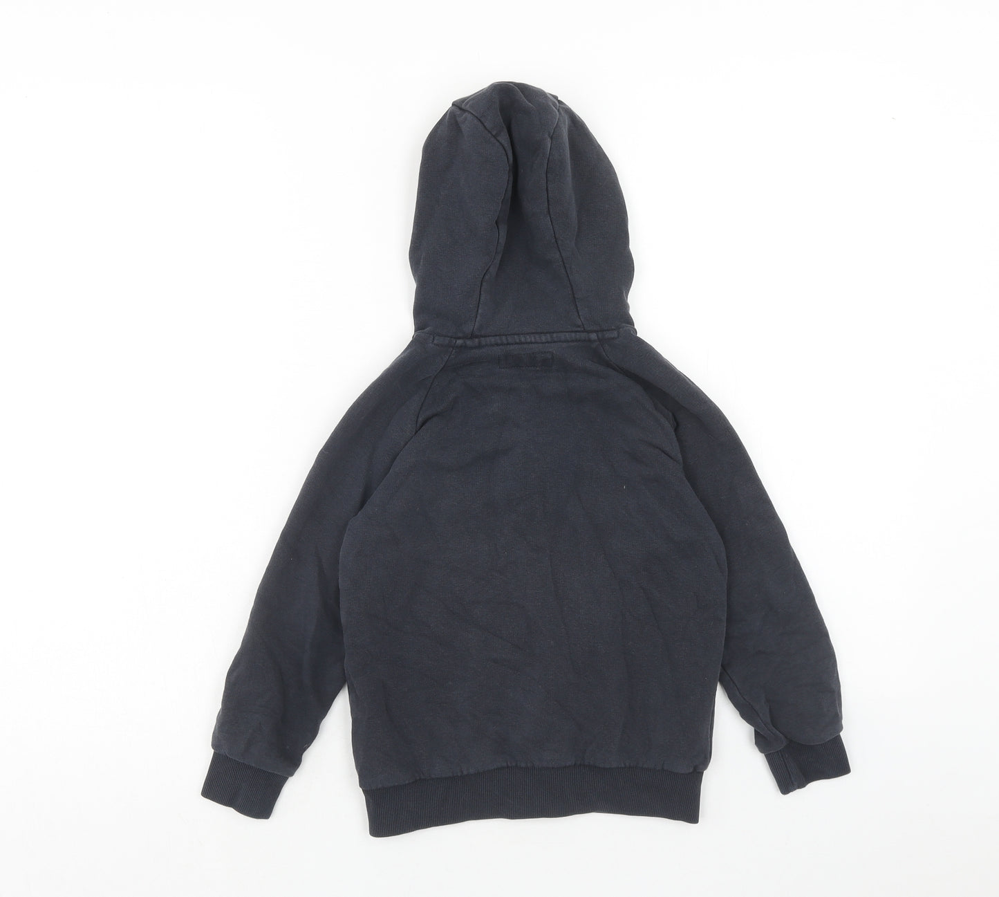 NEXT Boys Black Cotton Full Zip Hoodie Size 6 Years Zip