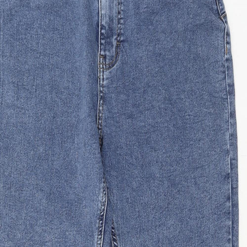 Jeff & Co Womens Blue Cotton Skinny Jeans Size 14 Regular Zip