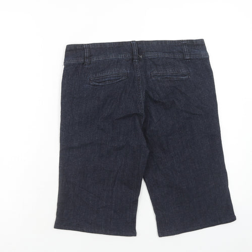 Spoon jeans Womens Blue Cotton Bermuda Shorts Size L Regular Zip