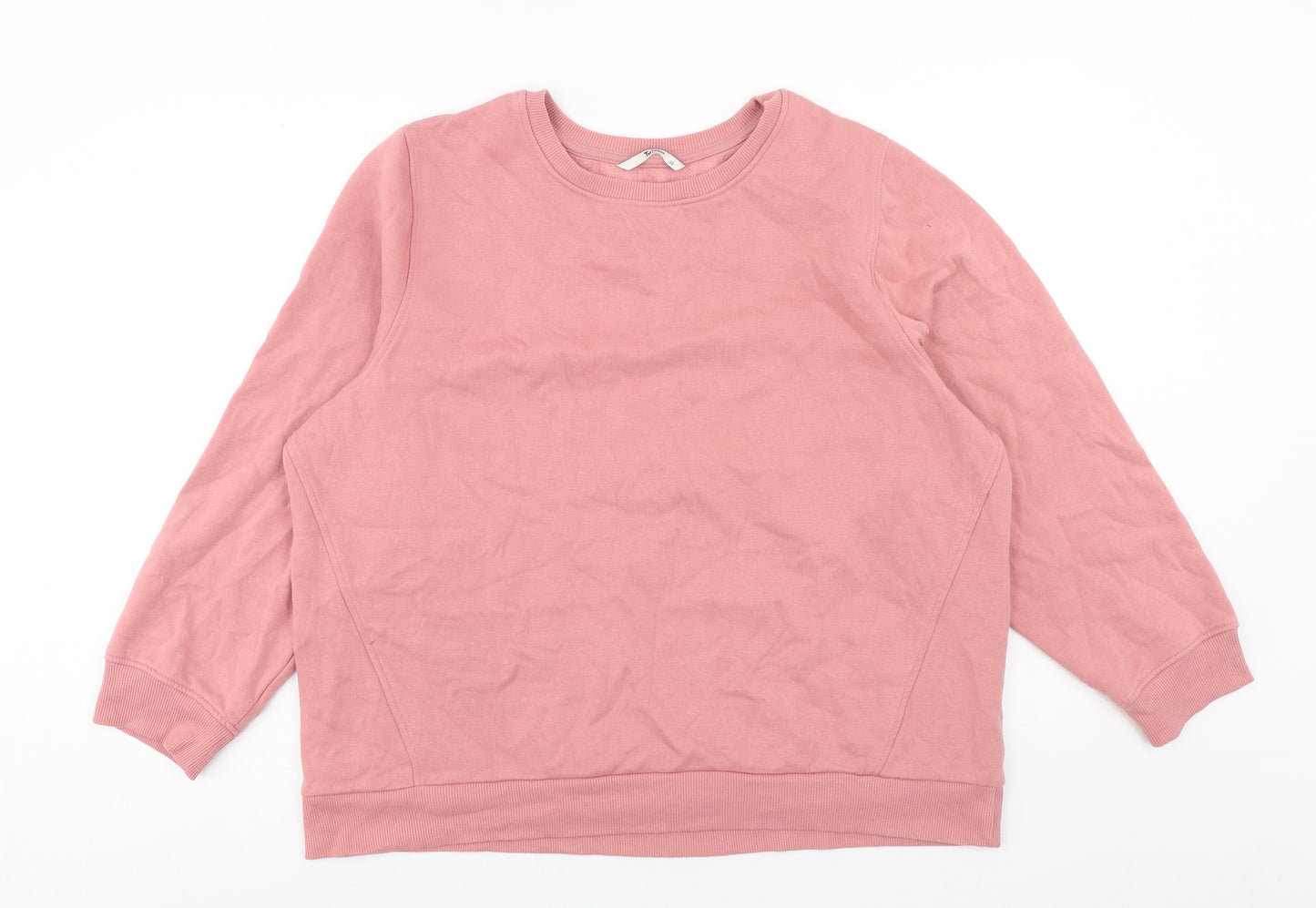 TU Womens Pink Cotton Pullover Sweatshirt Size 20 Pullover