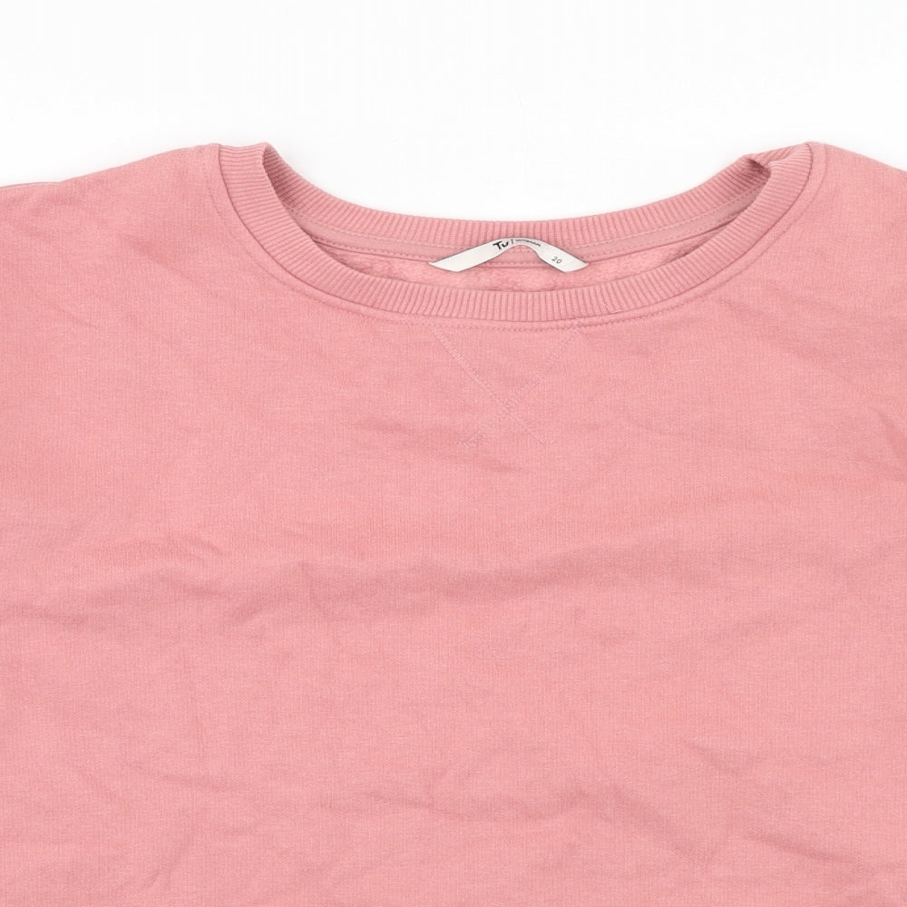 TU Womens Pink Cotton Pullover Sweatshirt Size 20 Pullover