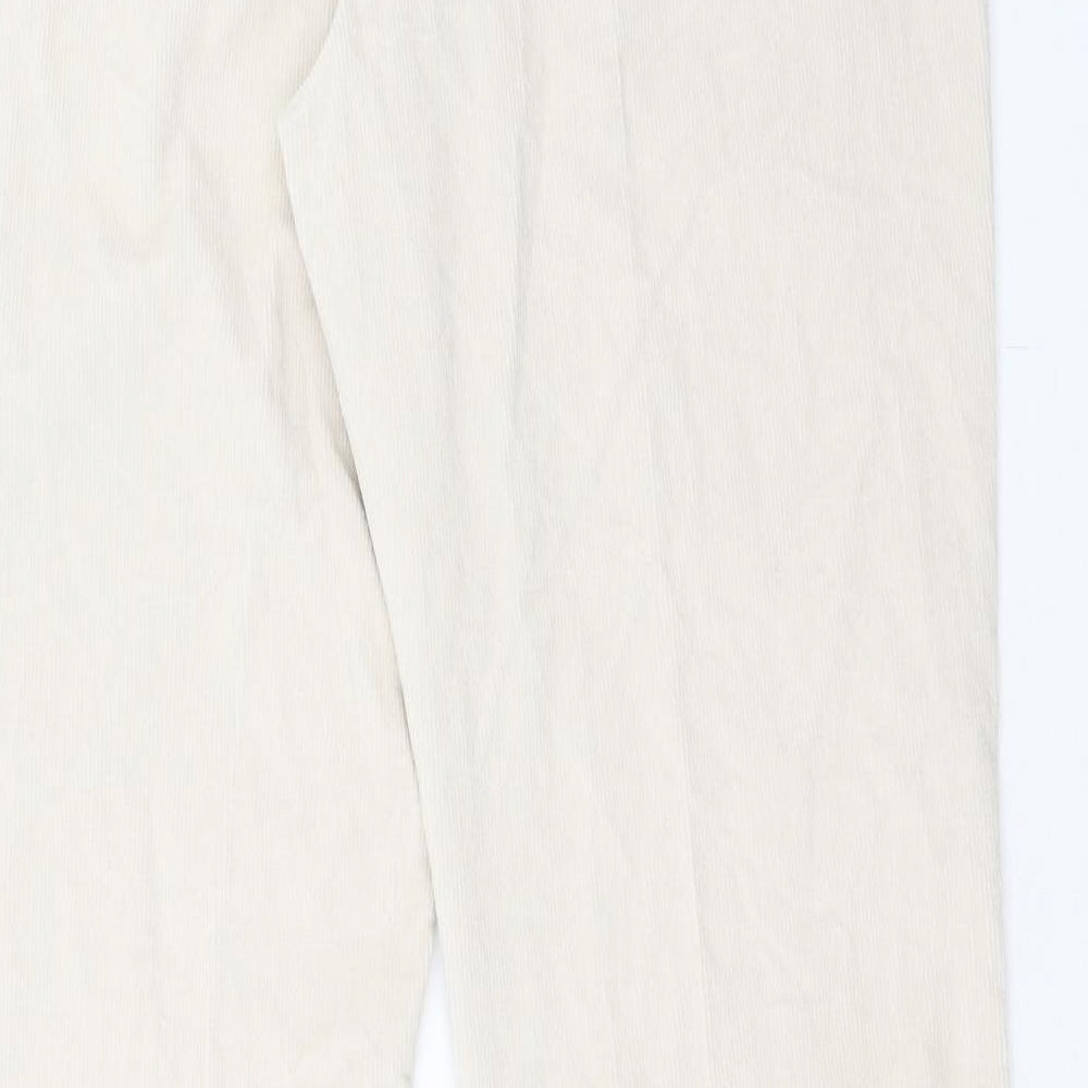 Cherokee Womens Beige Cotton Trousers Size 18 Regular Zip