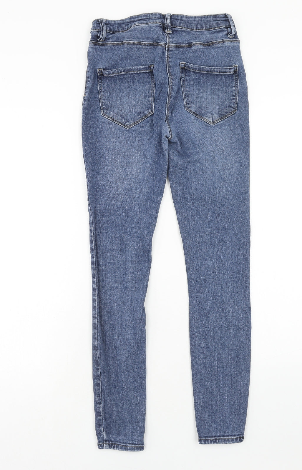 NEXT Womens Blue Cotton Skinny Jeans Size 10 Regular Zip