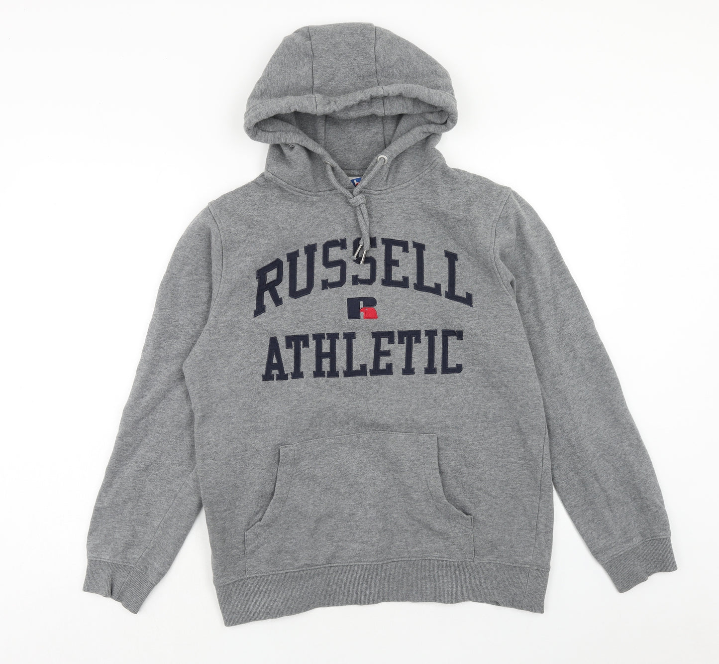 Russell Athletic Mens Grey Cotton Pullover Hoodie Size M